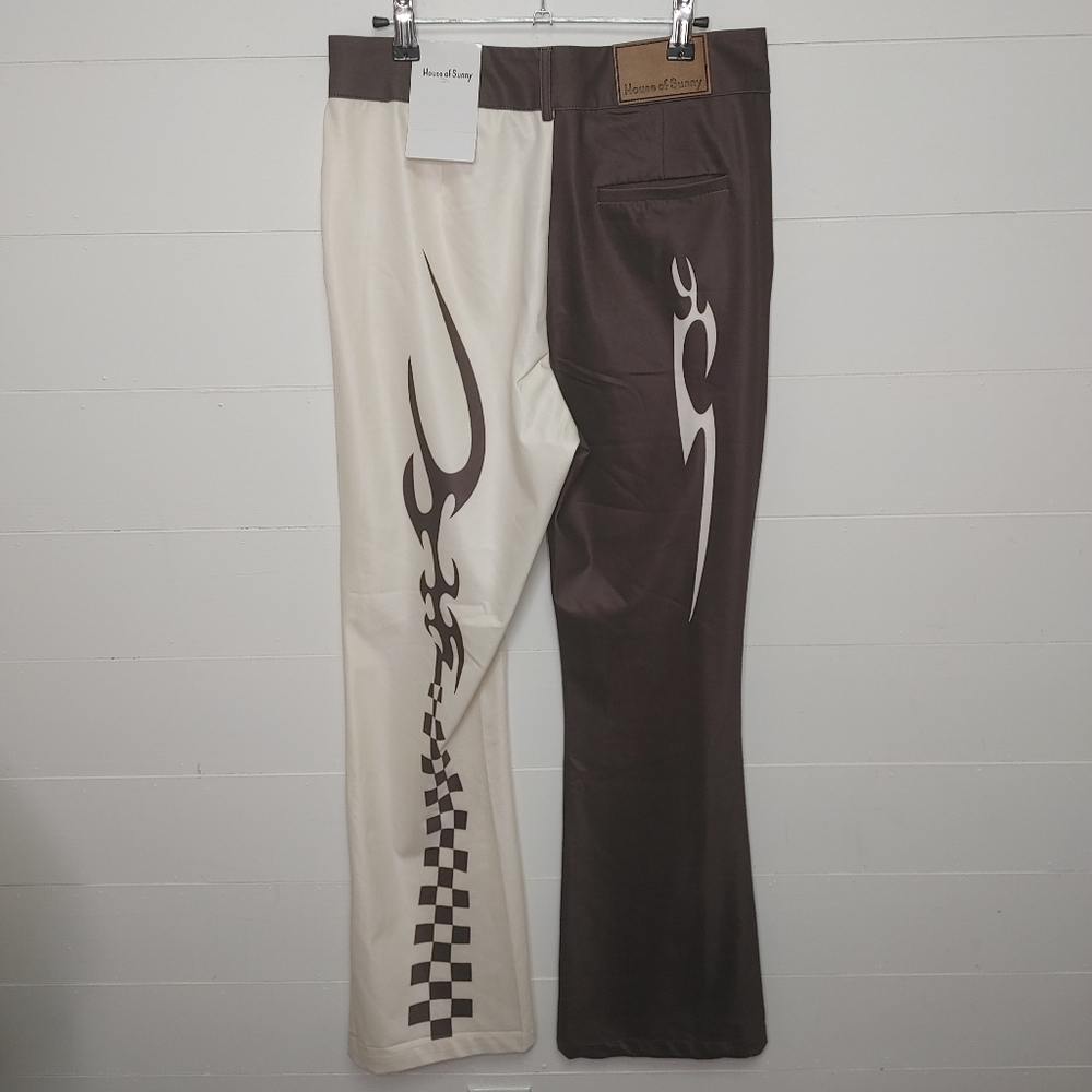 House Of Sunny Total Tribal Satin Pants Size L - Picture 6 of 10
